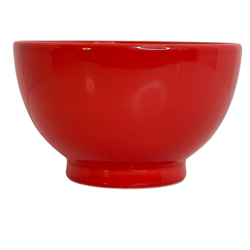 Crate&Barrel Cereal Soup Bowl Footed Ceramic Casual Colorful 5.5” Wide Orange - Picture 3 of 11